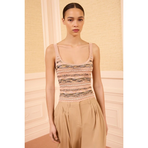 Ulla Johnson Clotilde Tank Top in Hibiscus, view 4