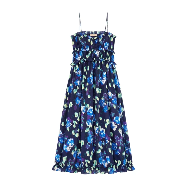 Ulla Johnson Clove Cami Silk Dress in Evening Bloom