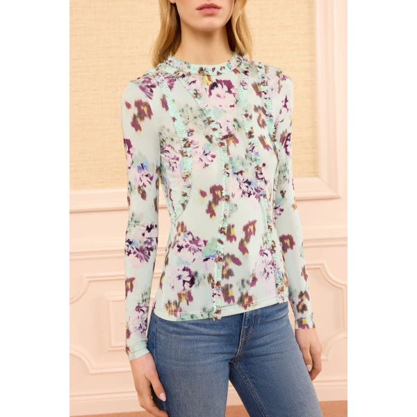 Ulla Johnson Clover Jersey Top in Oasis, view 3