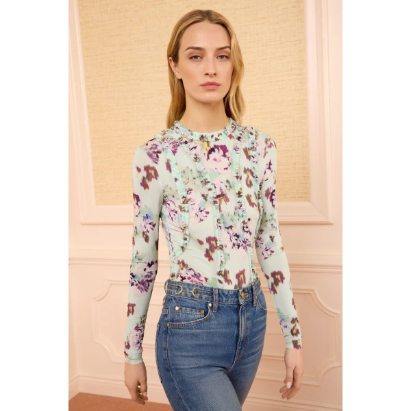 Ulla Johnson Clover Jersey Top in Oasis, view 4