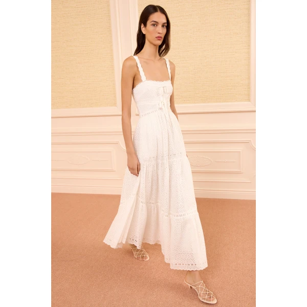 Ulla Johnson Constance Cami Cotton Dress in Pristine, view 4