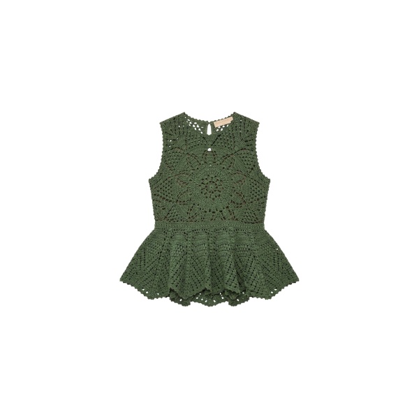 Ulla Johnson Cora Crochet Top in Sea Glass