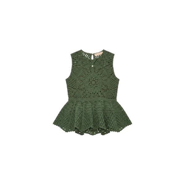 Ulla Johnson Cora Crochet Top in Sea Glass