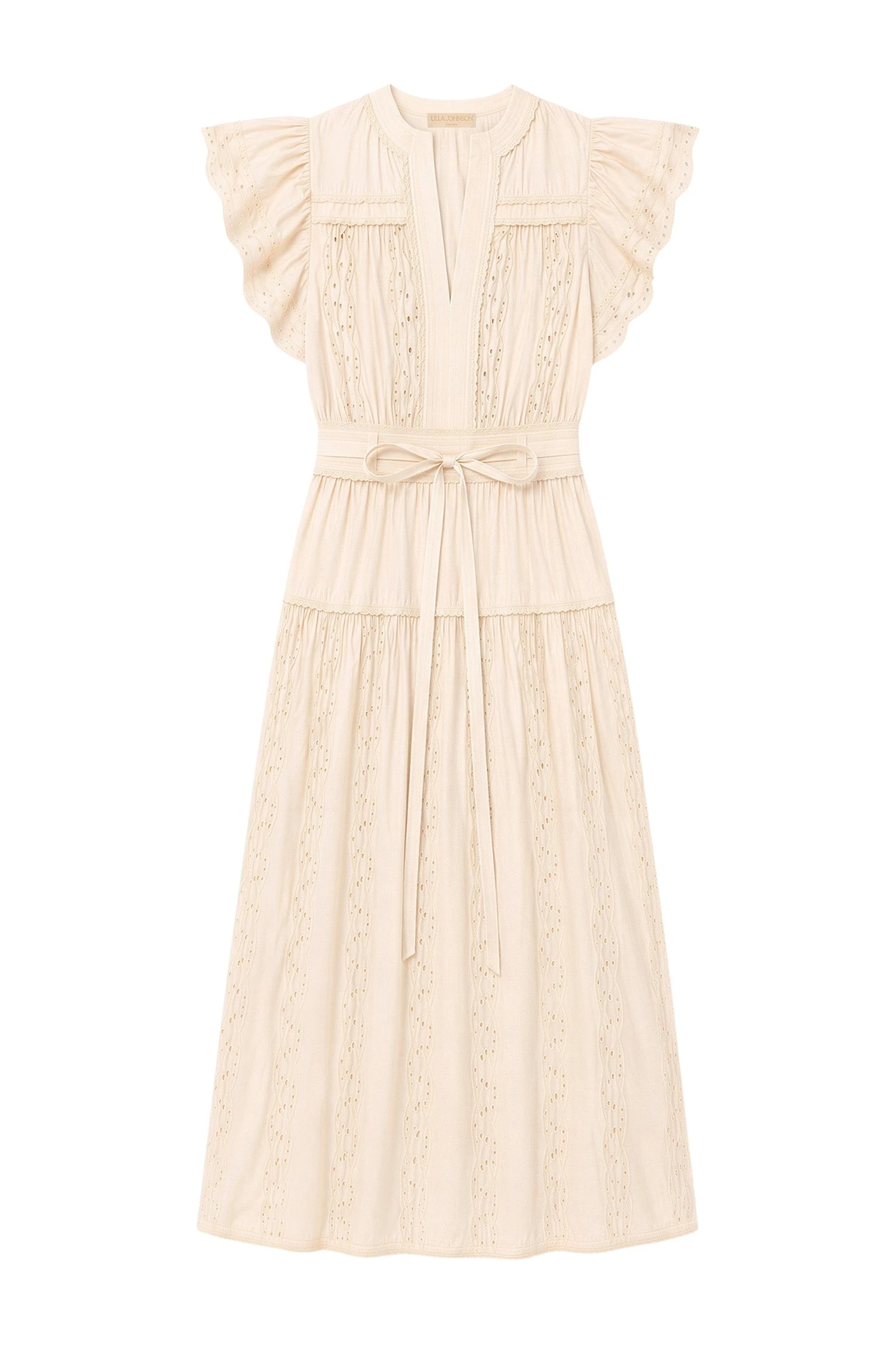 Ulla-Johnson-Dani-Short-Sleeve-Cotton-Dress-in-Pearled-Ivory27070_nobg Ulla Johnson Dani Short Sleeve Cotton Dress in Pearled Ivory