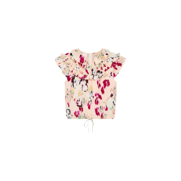 Ulla Johnson Eleonore Silk Top in Summer Garden