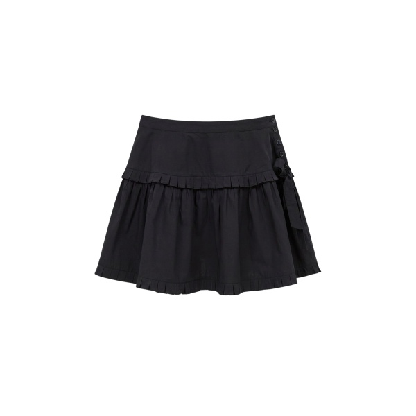 Ulla Johnson Elodie Cotton Mini Skirt in Noir