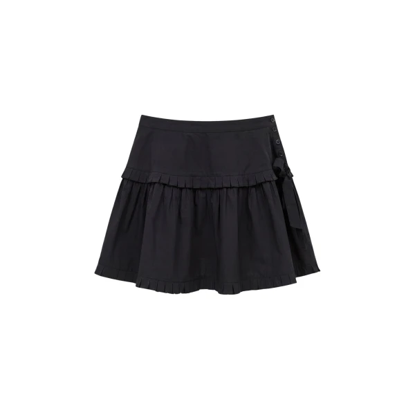 Ulla Johnson Elodie Cotton Mini Skirt in Noir