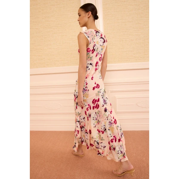 Ulla Johnson Elowen Silk Dress in Summer Garden, view 6