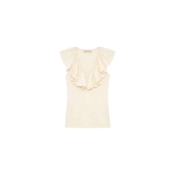 Ulla Johnson Elsie Cotton Top in Cowrie