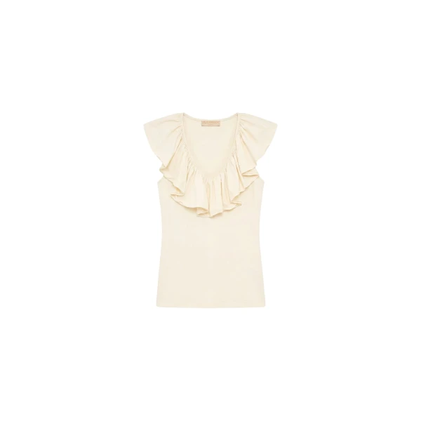 Ulla Johnson Elsie Cotton Top in Cowrie