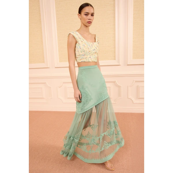 Ulla Johnson Elspeth Silk Midi Skirt in Arctic, view 2