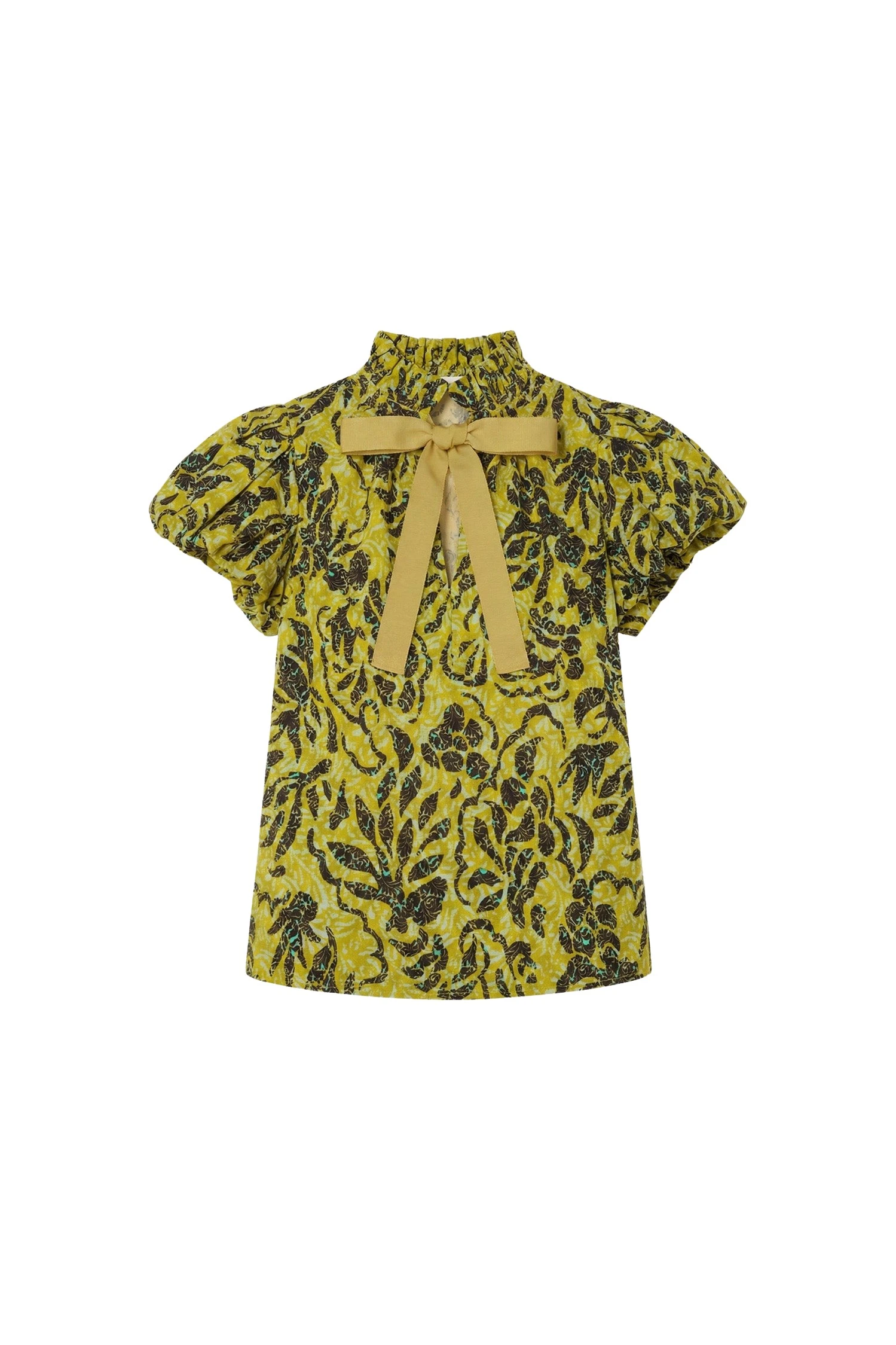 Ulla-Johnson-Estela-Short-Sleeve-Cotton-Top-in-Chartreuse36470_nobg Ulla Johnson Estela Short Sleeve Cotton Top in Chartreuse