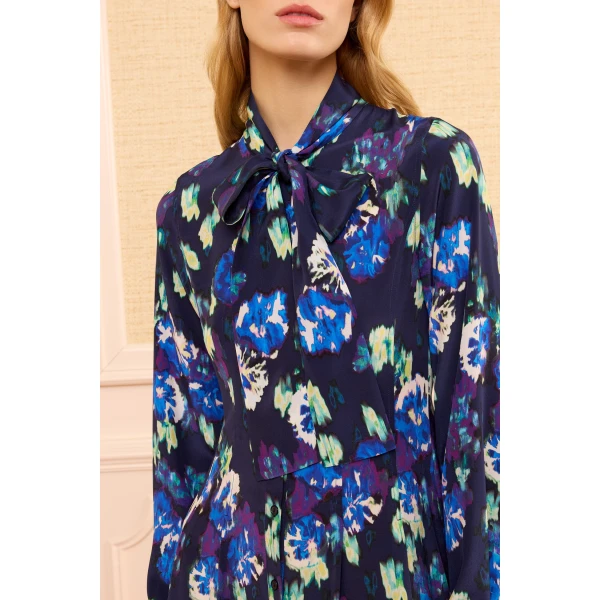 Ulla Johnson Evanthe Silk Dress in Evening Bloom, view 3