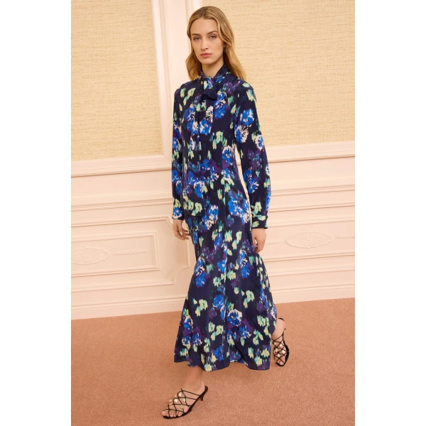 Ulla Johnson Evanthe Silk Dress in Evening Bloom, view 4