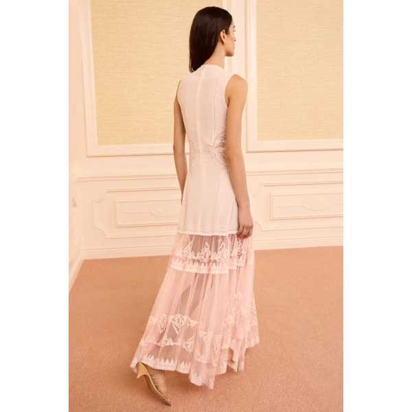 Ulla Johnson Florence Silk Dress in Blush, view 5