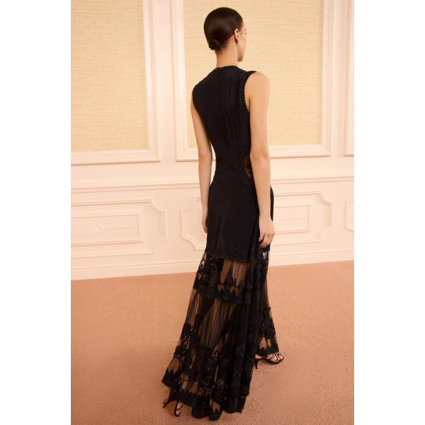 Ulla Johnson Florence Silk Dress in Noir, view 5