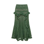Ulla Johnson Floretta Crochet Skirt in Sea Glass