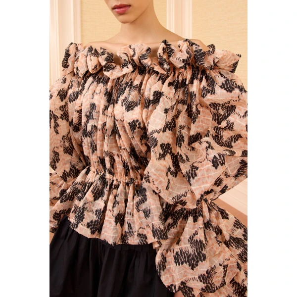 Ulla Johnson Helene Ripstop Blouse in Pink Onyx, view 3