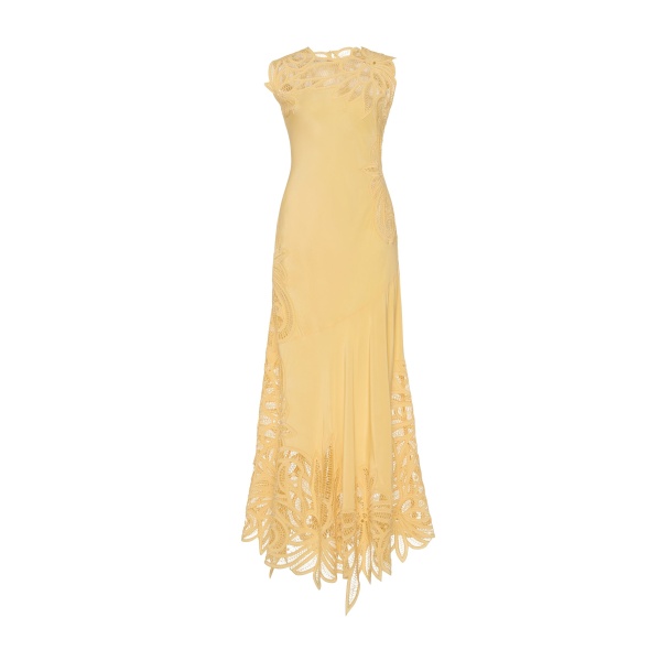 Ulla Johnson Idra Lace Applique Dress in Dandelion