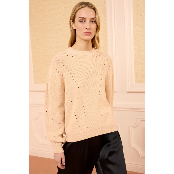 Ulla Johnson Illesa Knit Pullover in Blush, view 2