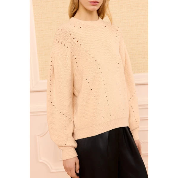 Ulla Johnson Illesa Knit Pullover in Blush, view 3