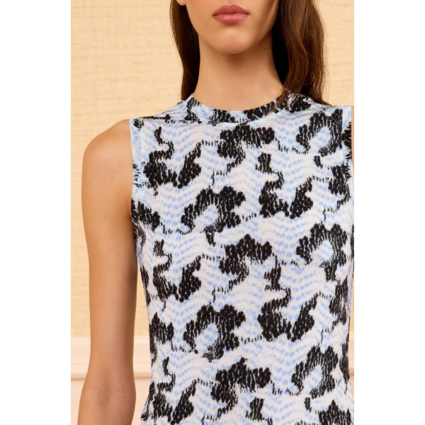 Ulla Johnson Ines Jersey Top in Ciel, view 3