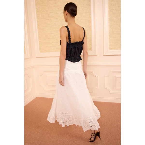 Ulla Johnson Isola Cotton Top in Midnight, view 5