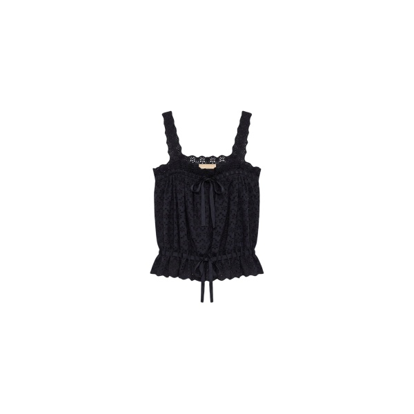 Ulla Johnson Isola Cotton Top in Midnight
