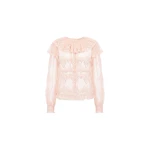 Ulla Johnson Ivy Tulle Blouse in Blush