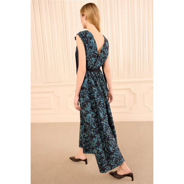 Ulla Johnson Karina Cotton Bow Dress in Midnight, view 6