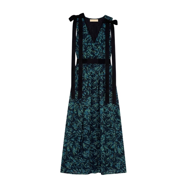 Ulla Johnson Karina Cotton Bow Dress in Midnight