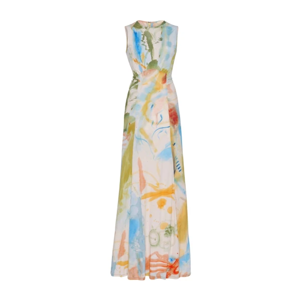 Ulla Johnson Lana Ruched Jersey Dress in Western Dream