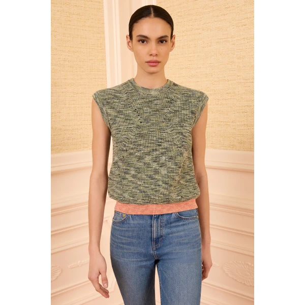 Ulla Johnson Margot Knit Top in Piedstone, view 2