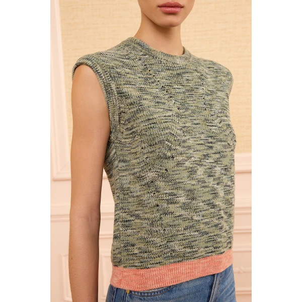 Ulla Johnson Margot Knit Top in Piedstone, view 3