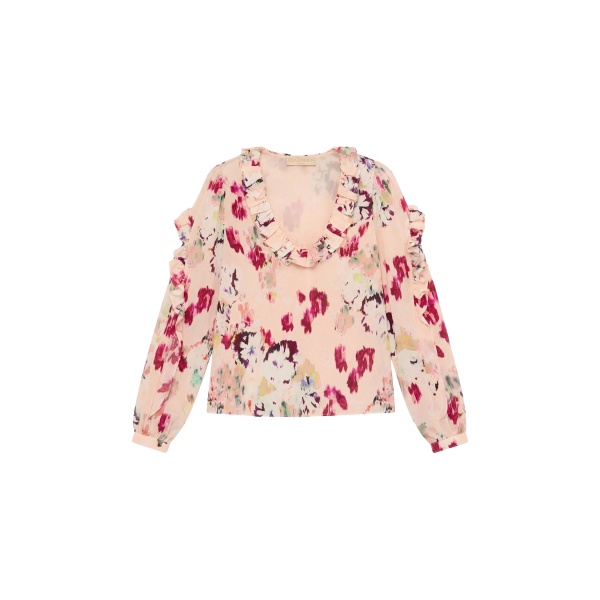 Ulla Johnson Marguerite Silk Blouse in Summer Garden