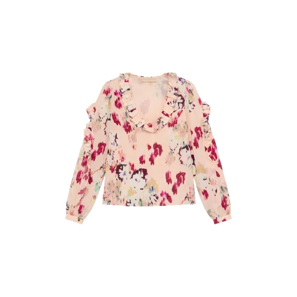 Ulla Johnson Marguerite Silk Blouse in Summer Garden