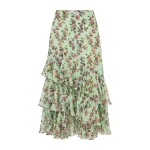 Ulla Johnson Meadow Silk Midi Skirt in Opaline
