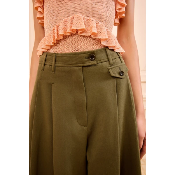 Ulla Johnson Motherwell Wide Leg Trouser in Pinon, view 4