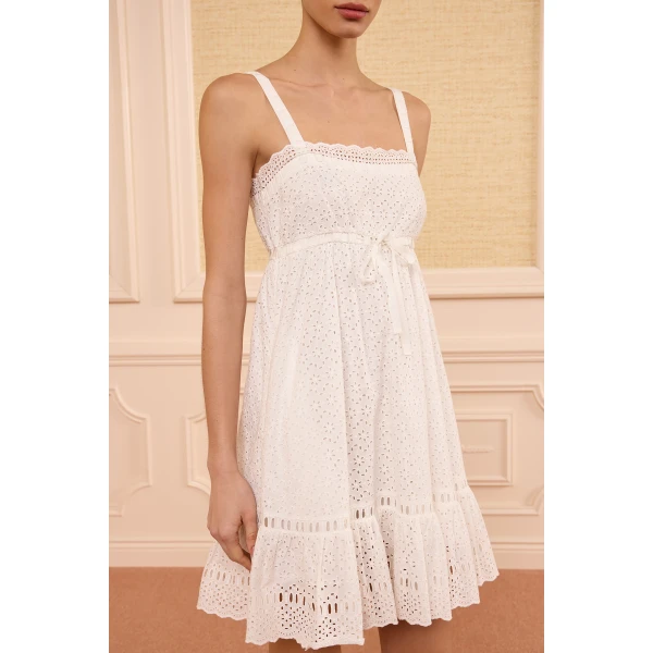 Ulla Johnson Nerelle Cotton Mini Dress in Pristine, view 3