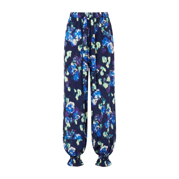 Ulla Johnson Octavia Silk Cinched Pant in Evening Bloom