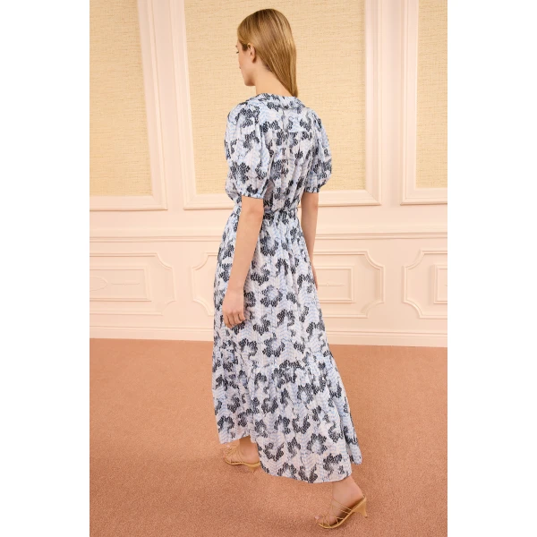 Ulla Johnson Olina Cotton Midi Skirt in Ciel, view 5