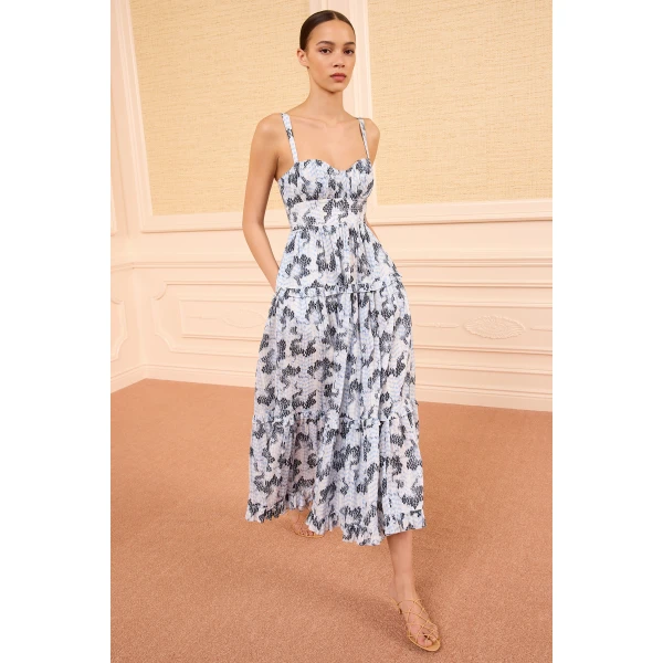 Ulla Johnson Ophelia Cami Cotton Dress in Ciel, view 2