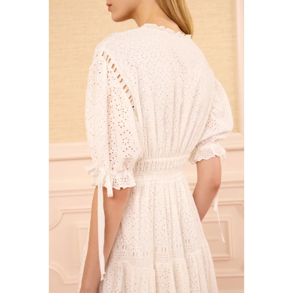 Ulla Johnson Ottilie Cotton Dress in Pristine, view 5