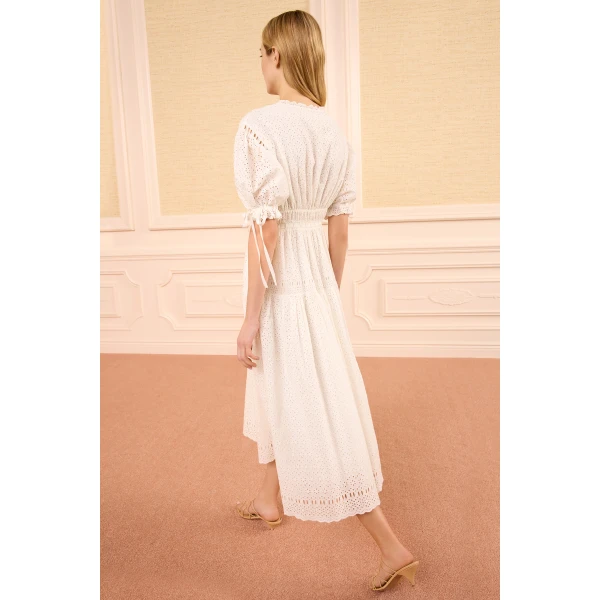 Ulla Johnson Ottilie Cotton Dress in Pristine, view 6