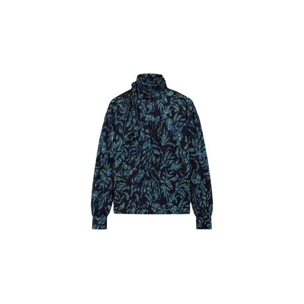Ulla Johnson Pastel Long Sleeve Cotton Blouse in Midnight