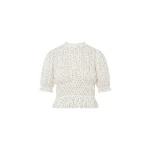 Ulla Johnson Rae Short Sleeve Cotton Top in Blanc