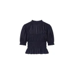 Ulla Johnson Rae Short Sleeve Cotton Top in Nightfall
