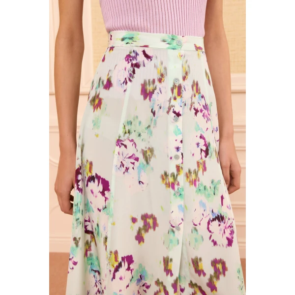 Ulla Johnson Rowan Silk Midi Skirt in Oasis, view 3