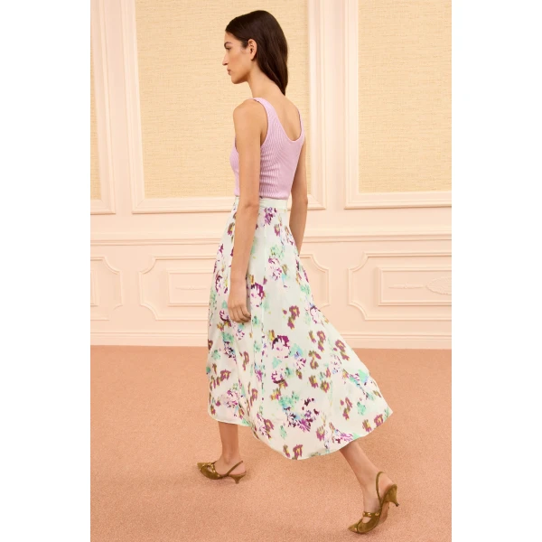 Ulla Johnson Rowan Silk Midi Skirt in Oasis, view 6
