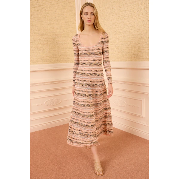Ulla Johnson Sia Knit Dress in Hibiscus, view 4